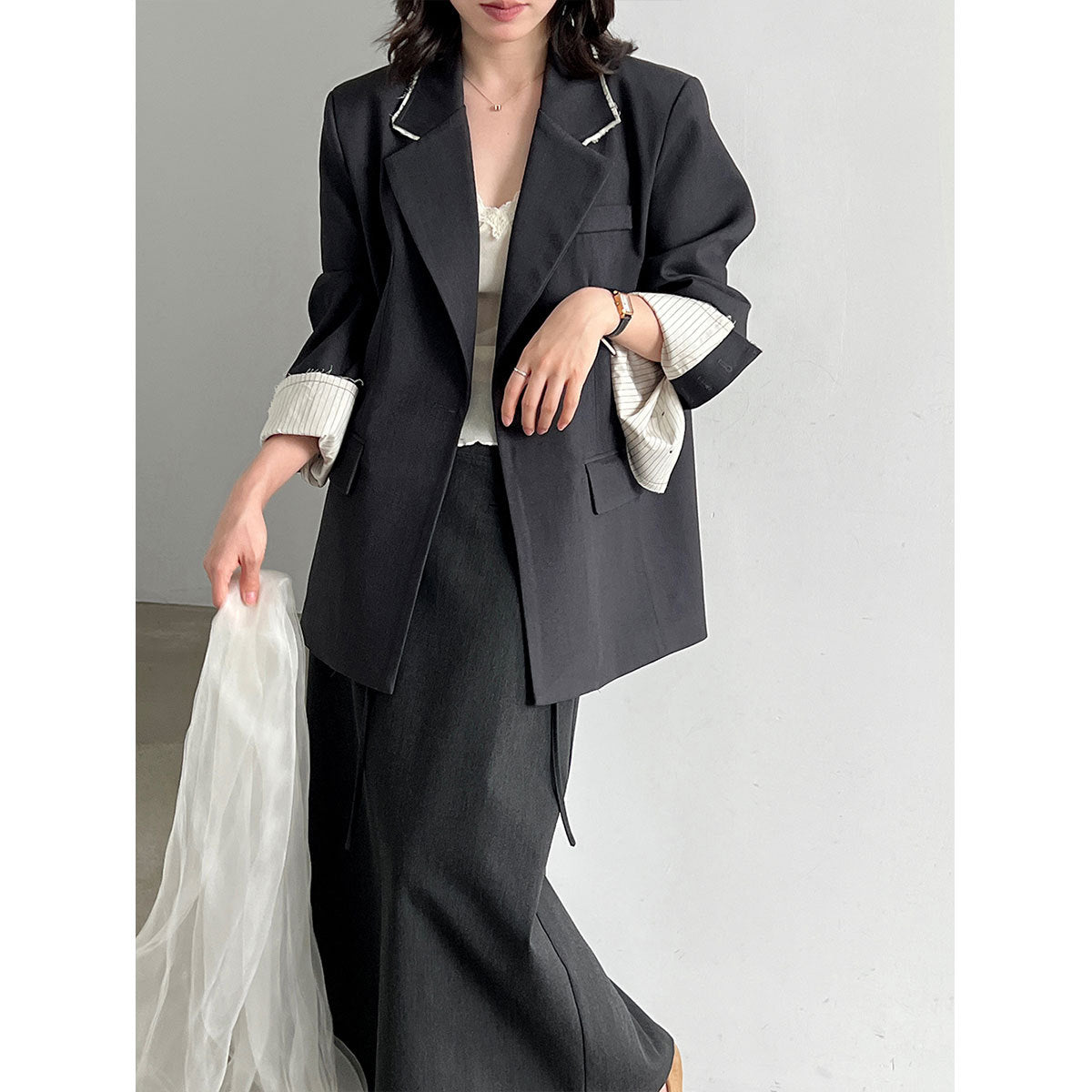 Colorblock Blazer Damen mit Reverskragen – Eleganter Büroolook