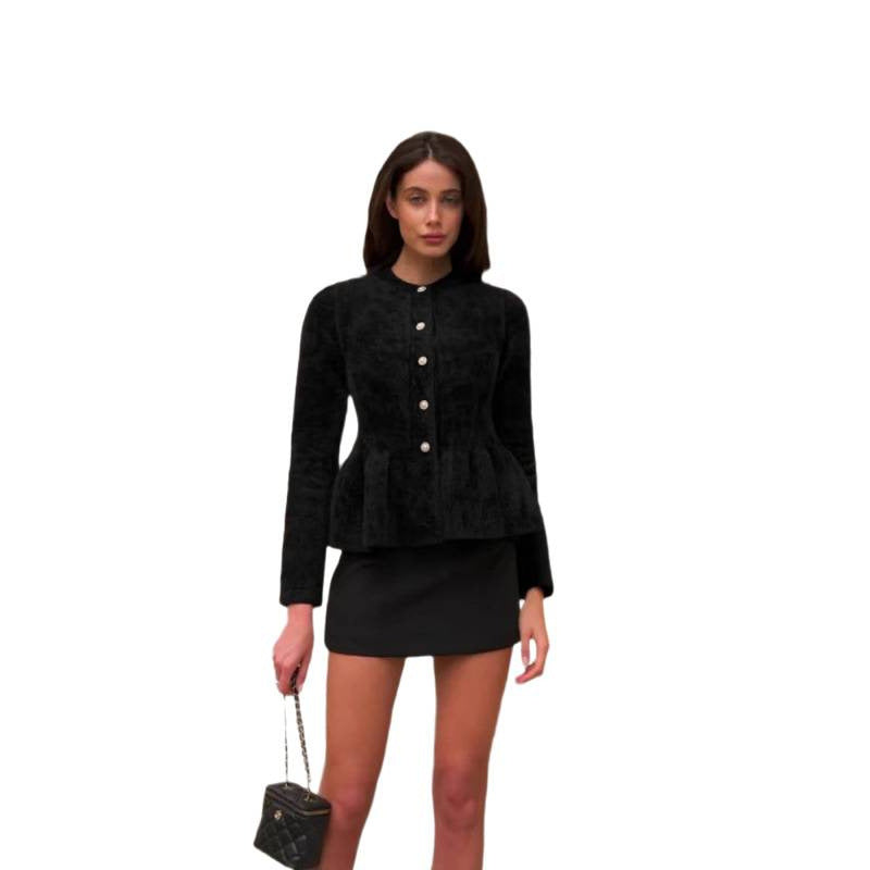 Elegante Tweed-Strickjacke Damen – Korean Style & Vielseitig