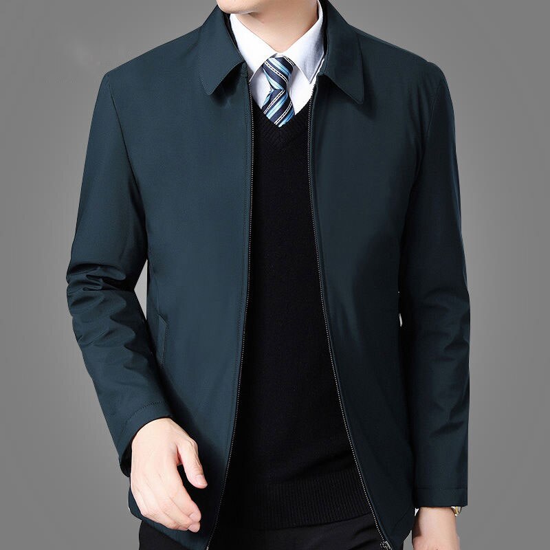 Herren Winterjacke mit Umlegekragen – Slim Fit mit Reissverschluss