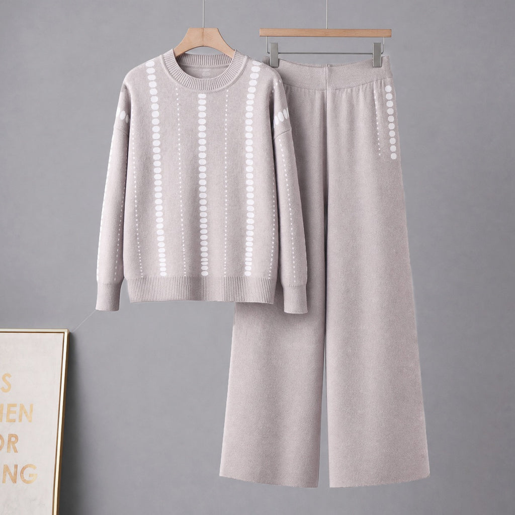 Damen Zweiteiler – Pullover & Weithose im Set