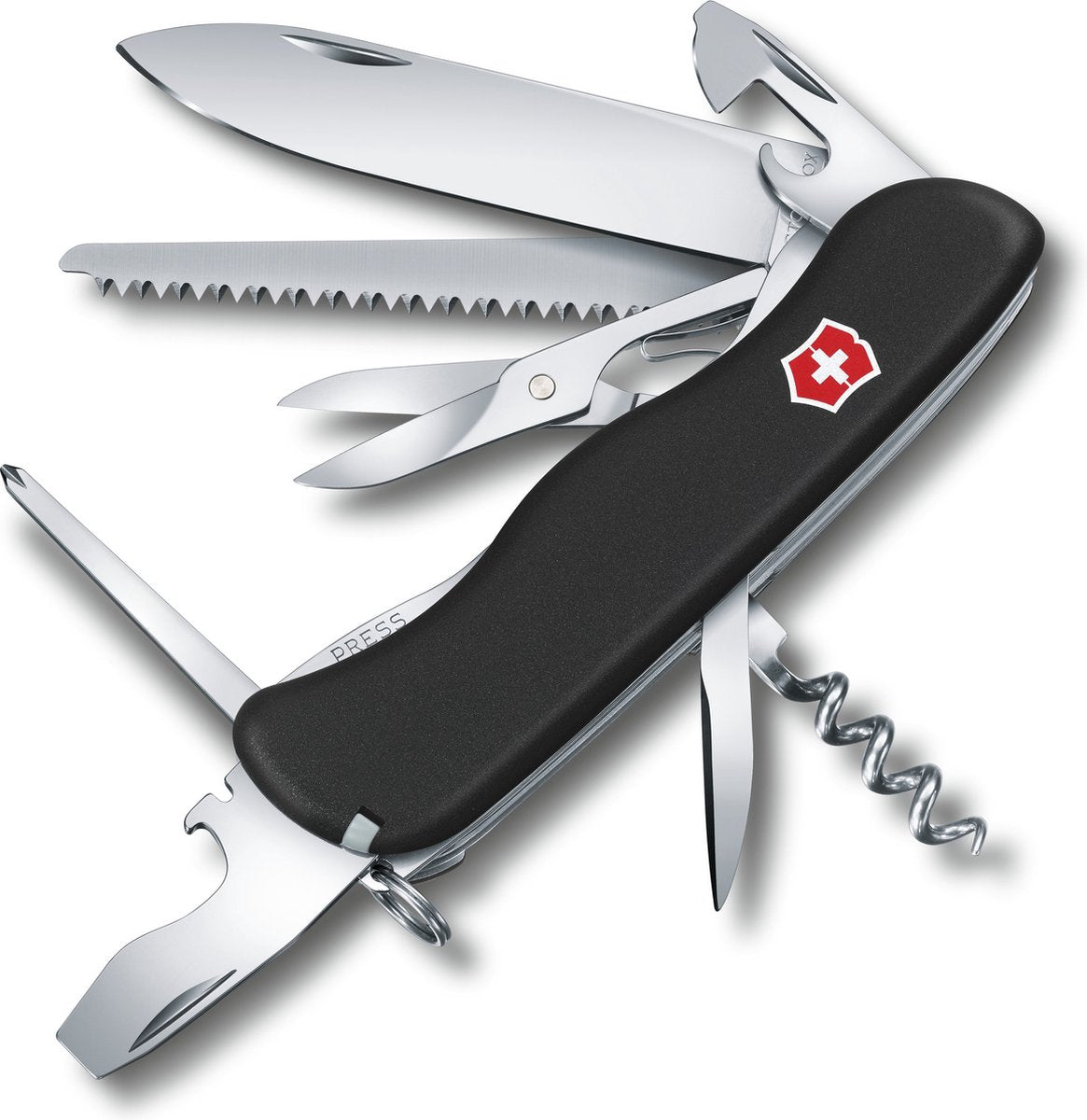 Victorinox Outrider Schweizer Taschenmesser – 14 Funktionen, Schwarz