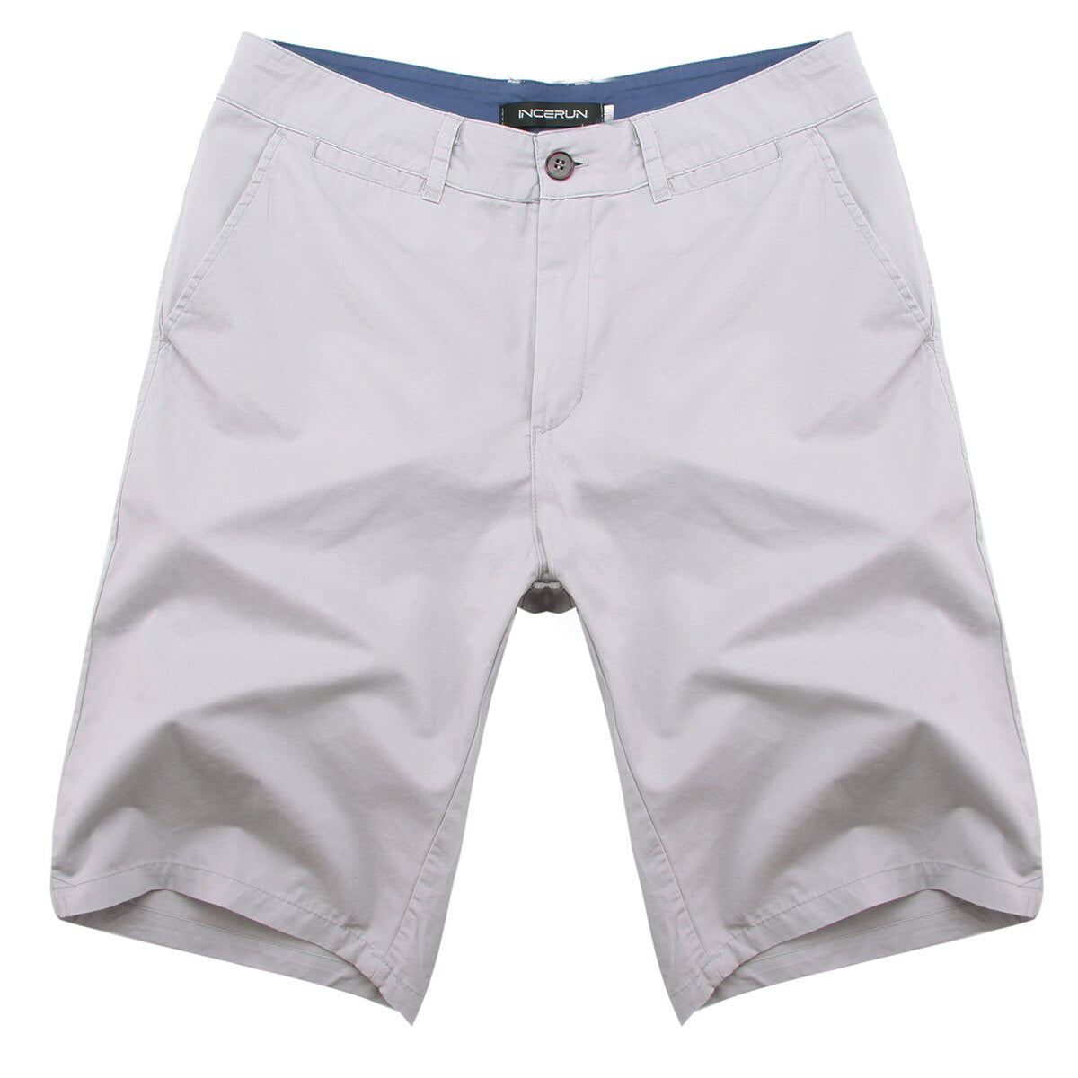 Lässige Herren-Sommershorts aus Baumwolle – Knienlang mit Reissverschluss