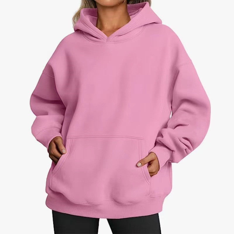 Causal Fashion Hoodie for Men and Women Solid Color Sweatshirt Autumn Winter Casual Style Unisex Design