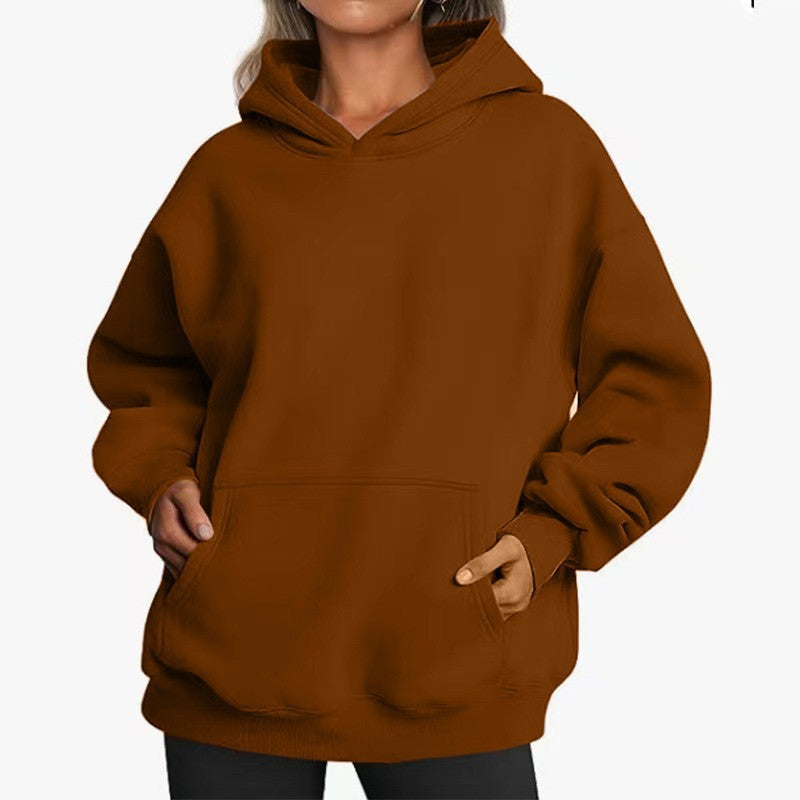 Causal Fashion Hoodie for Men and Women Solid Color Sweatshirt Autumn Winter Casual Style Unisex Design