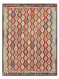 Maimana Kilim – Handgewebter Wollteppich, 343 × 260 cm | Unikat aus Afghanistan