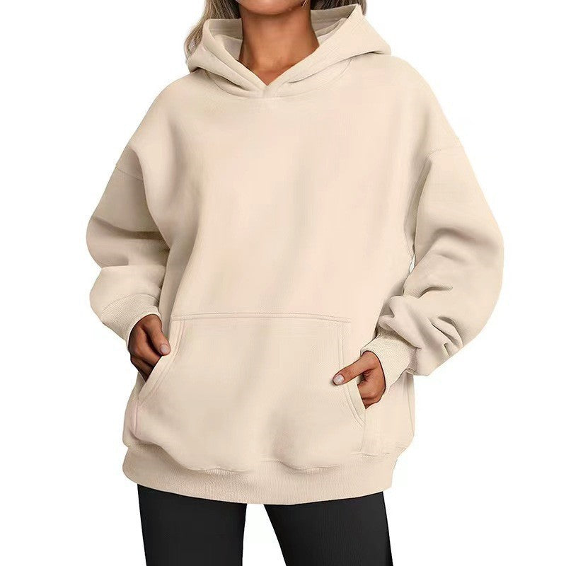 Causal Fashion Hoodie for Men and Women Solid Color Sweatshirt Autumn Winter Casual Style Unisex Design