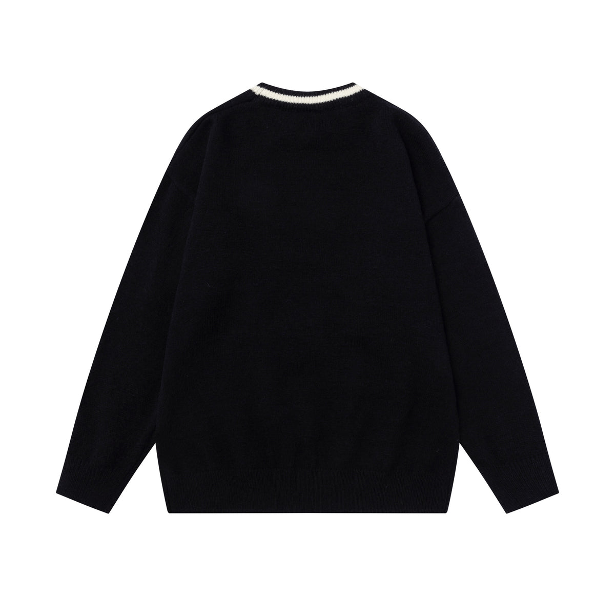 Hunde-Pullover mit Muster – Schwarz & Blau, S–XL