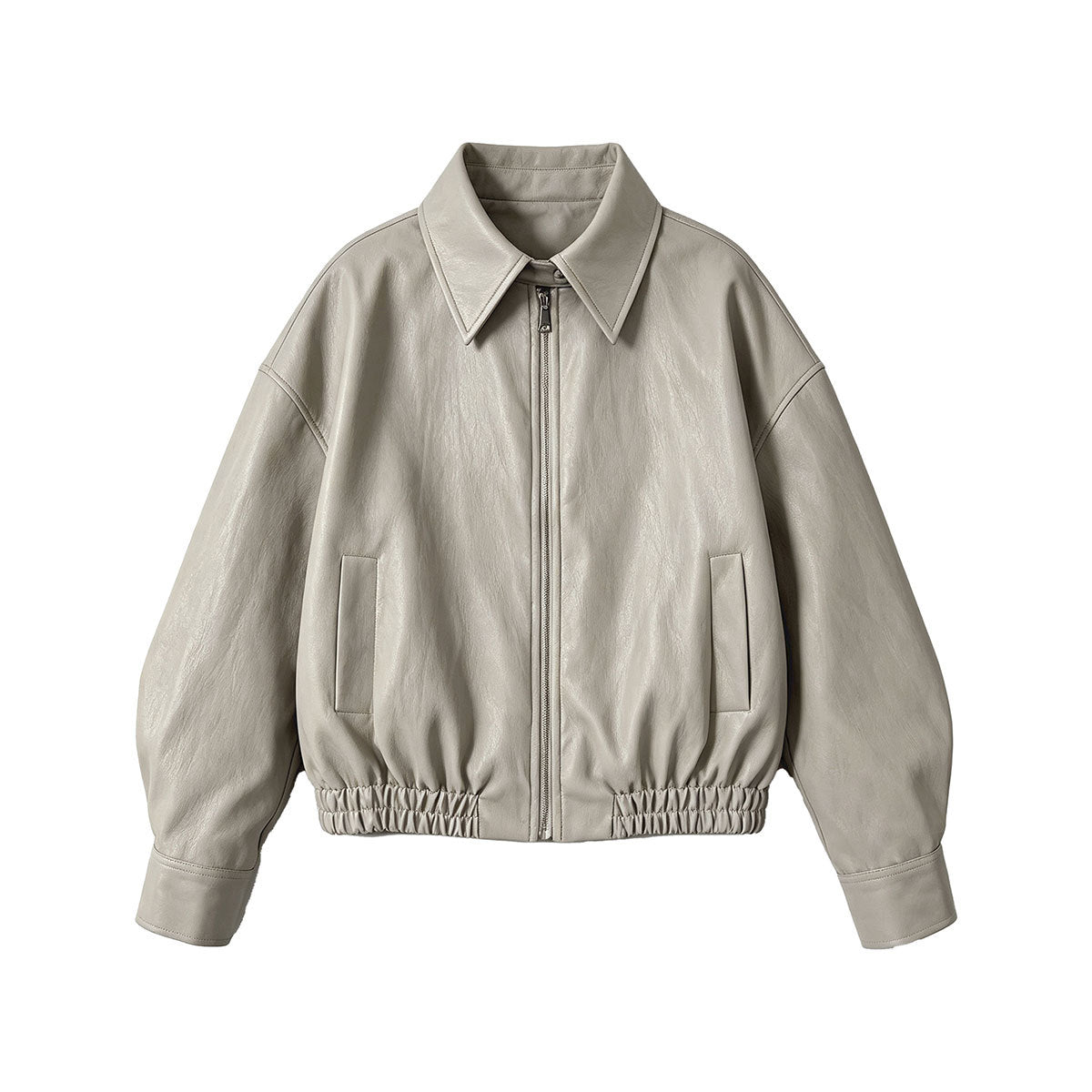 Damen PU Lederjacke Vintage Biker Style – Slim Fit mit Umlegekragen | Mode