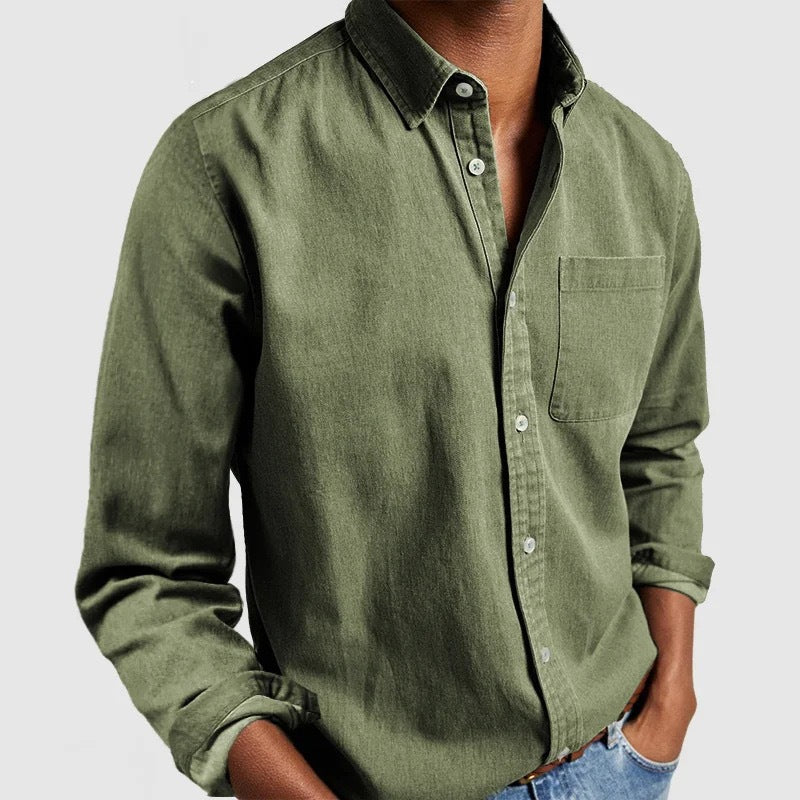Herren Kapuzenhemd Oversized – Casual Langarmshirt für Freizeit & Zuhause
