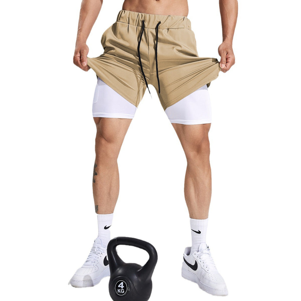 Herren Sport Shorts Doppellagig – Atmungsaktiv für Laufen & Radfahren