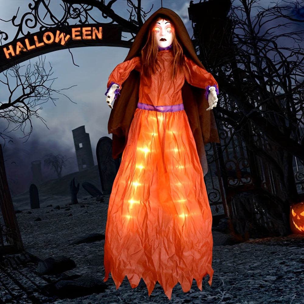 Halloween Türdeko – Schreiender Geist mit Soundeffekt & Batteriebetrieb