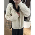 Warmer Fleece Zip-Hoodie Damen – Dickes Strick-Sweatshirt in 3 Farben