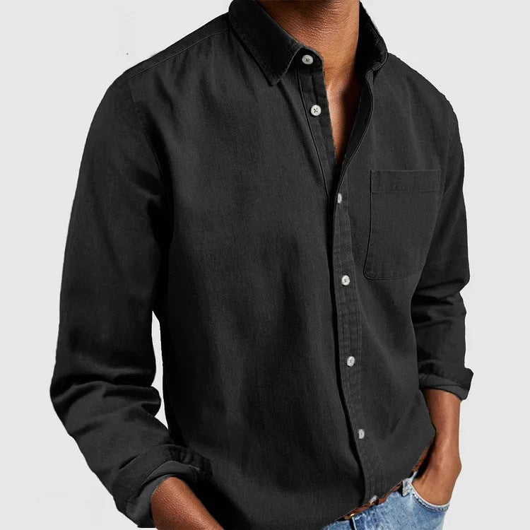 Herren Kapuzenhemd Oversized – Casual Langarmshirt für Freizeit & Zuhause