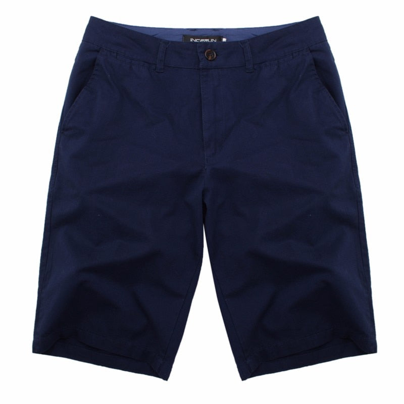 Lässige Herren-Sommershorts aus Baumwolle – Knienlang mit Reissverschluss