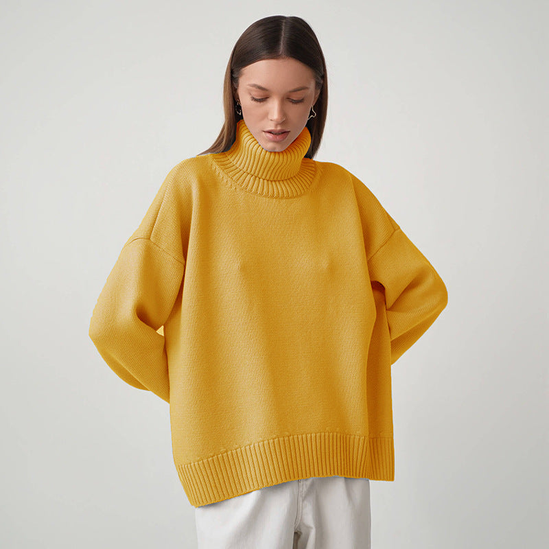 Einfarbiger Rollkragenpullover – Vielseitig & Bequem