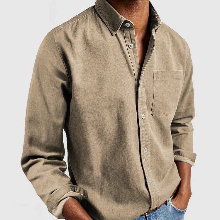 Herren Kapuzenhemd Oversized – Casual Langarmshirt für Freizeit & Zuhause