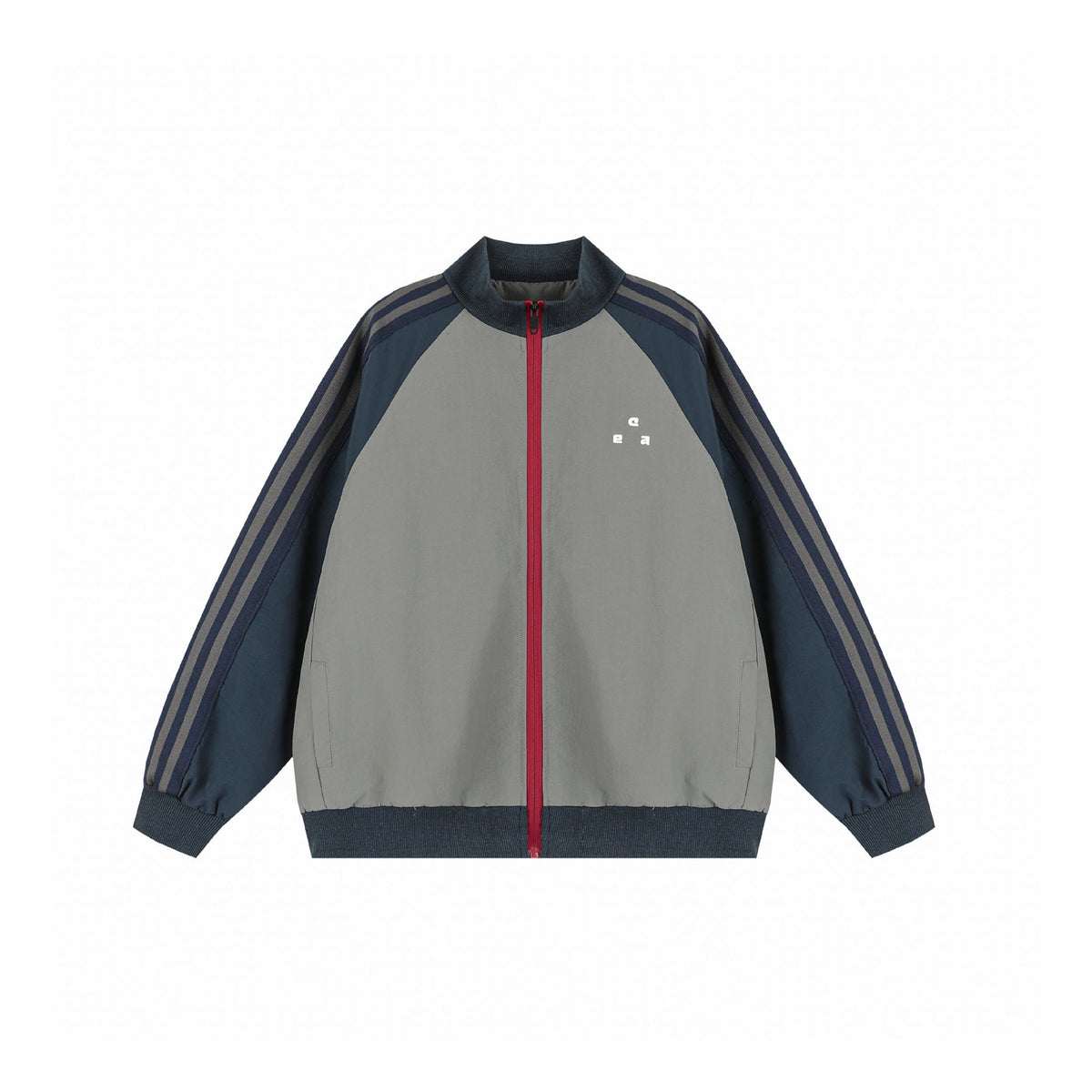 Herren Streifen Colorblock Jacke – Stehkragen Sportjacke Streetwear
