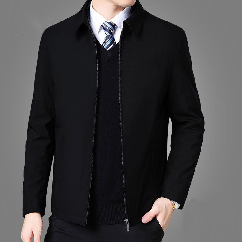 Herren Winterjacke mit Umlegekragen – Slim Fit mit Reissverschluss