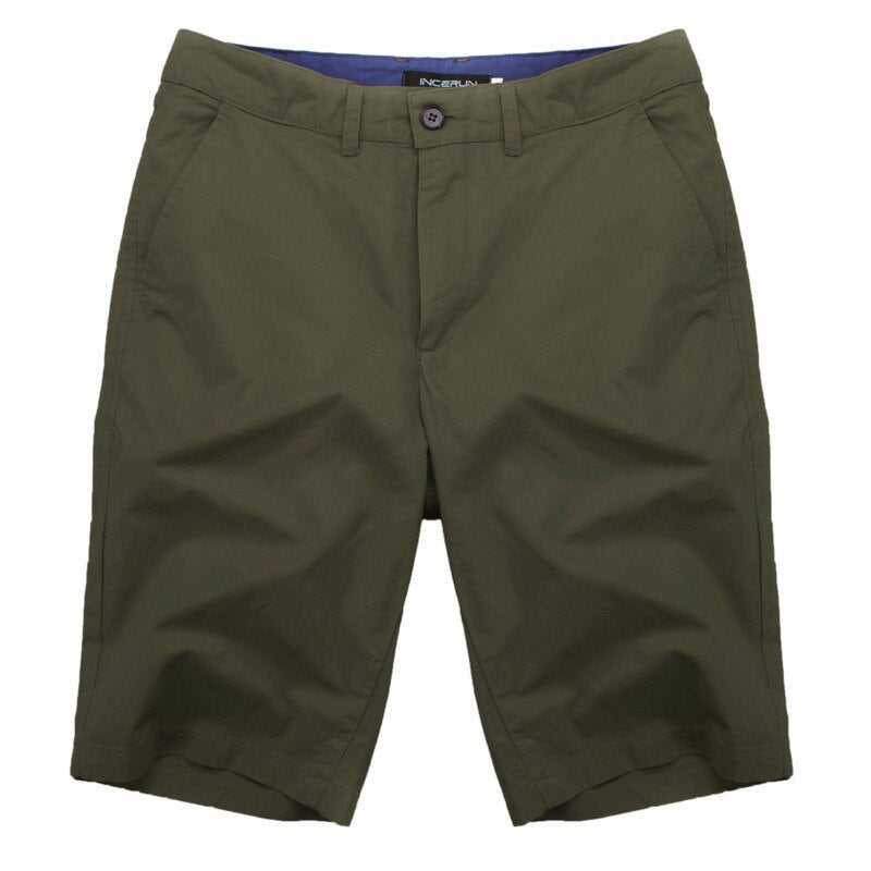 Lässige Herren-Sommershorts aus Baumwolle – Knienlang mit Reissverschluss