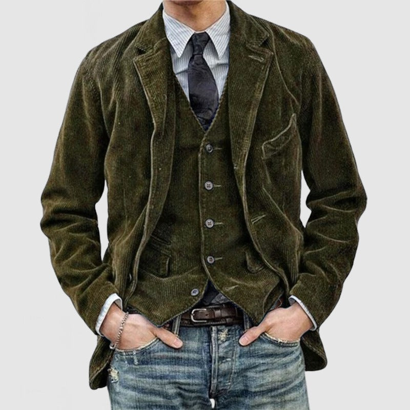 Herren Freizeitjacke – Casual Webstoff-Jacke mit Taschen in 4 Farben