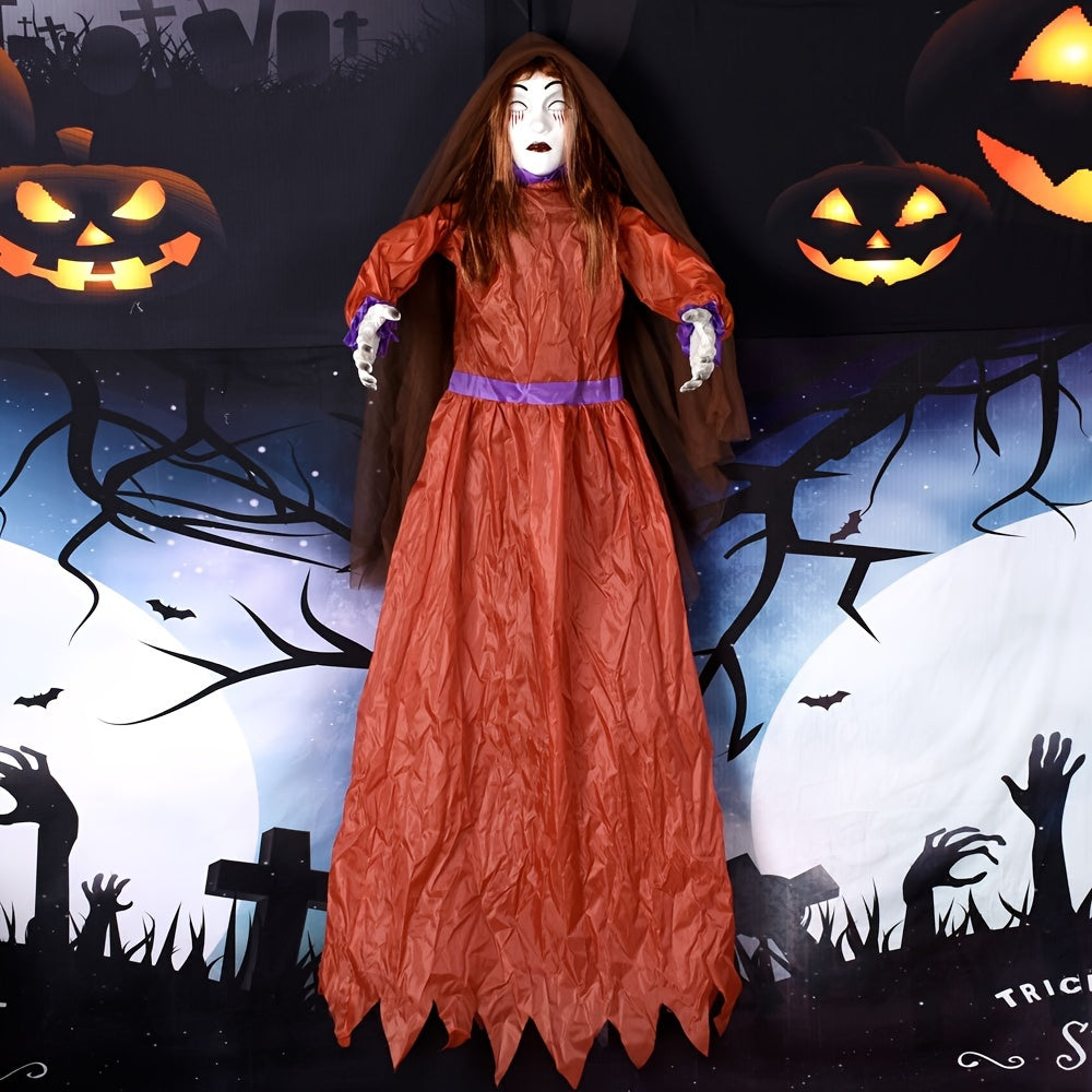 Halloween Türdeko – Schreiender Geist mit Soundeffekt & Batteriebetrieb
