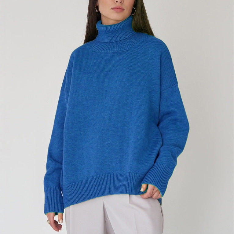Einfarbiger Rollkragenpullover – Vielseitig & Bequem