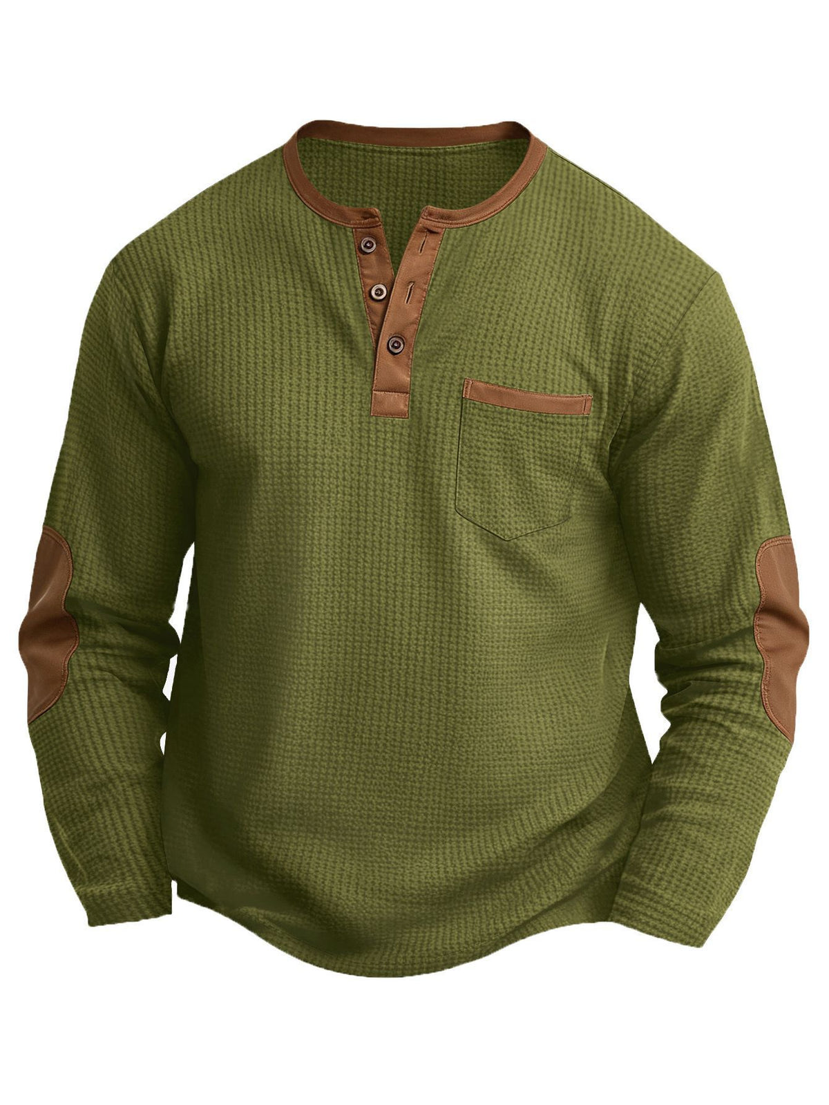 Herren Langarm T-Shirt im Fake-Two-Piece Look – V-Ausschnitt