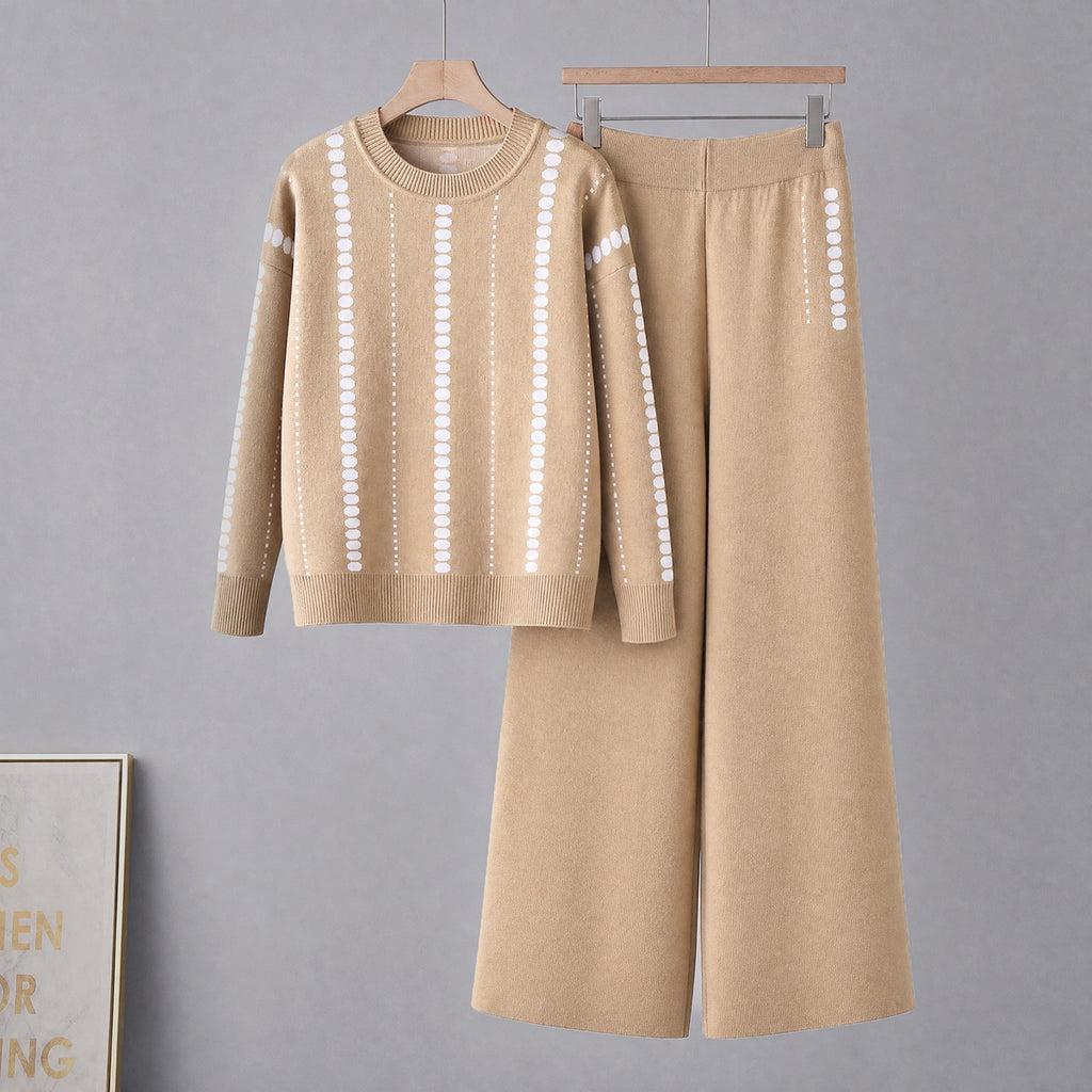 Damen Zweiteiler – Pullover & Weithose im Set
