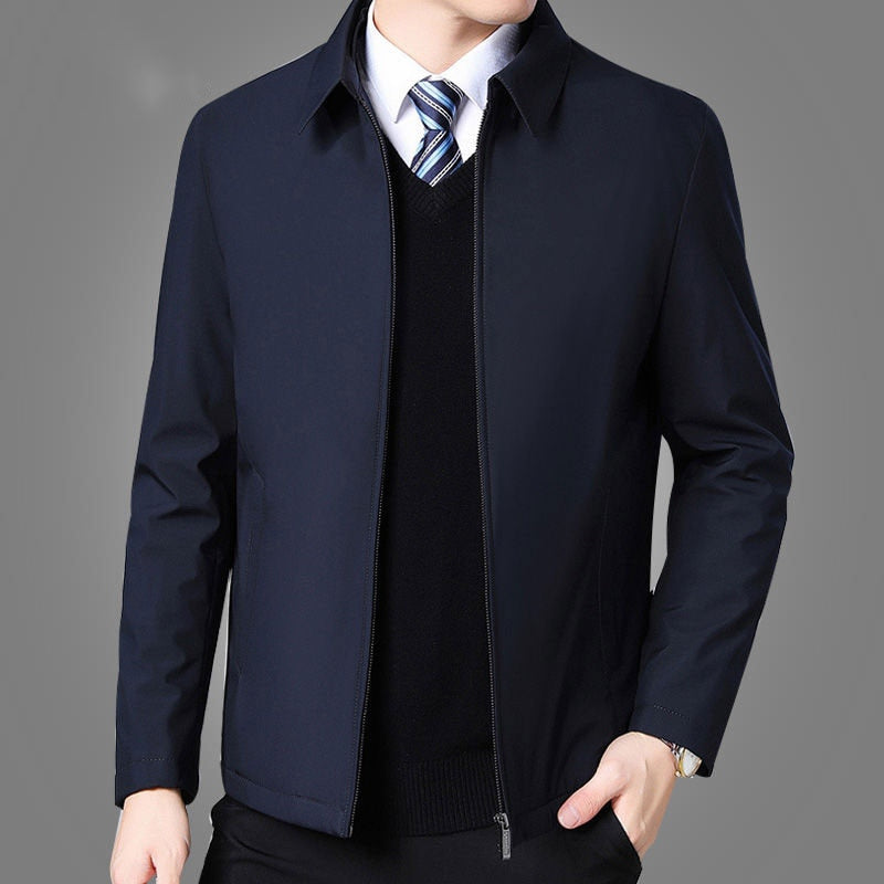 Herren Winterjacke mit Umlegekragen – Slim Fit mit Reissverschluss