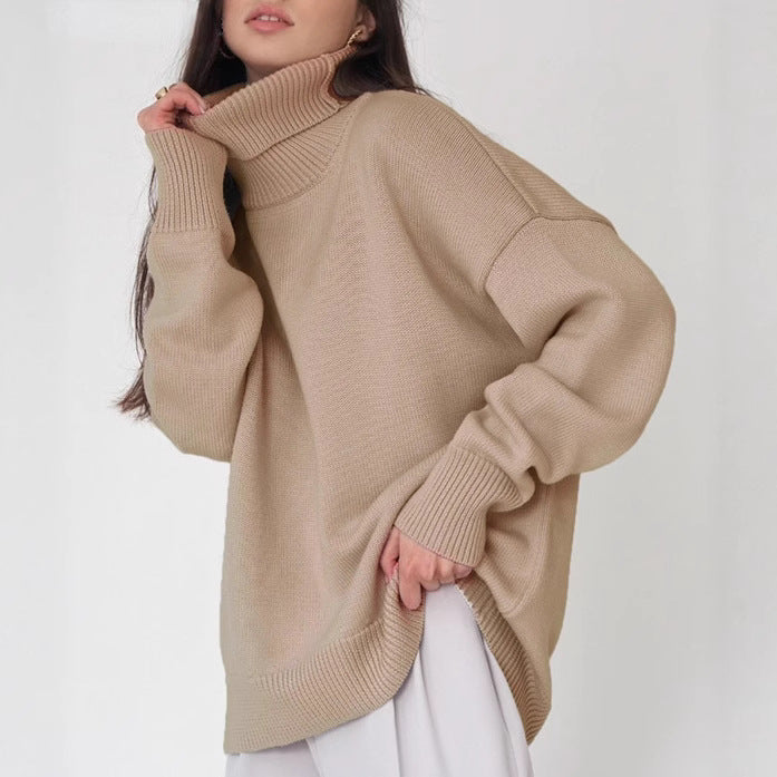Einfarbiger Rollkragenpullover – Vielseitig & Bequem