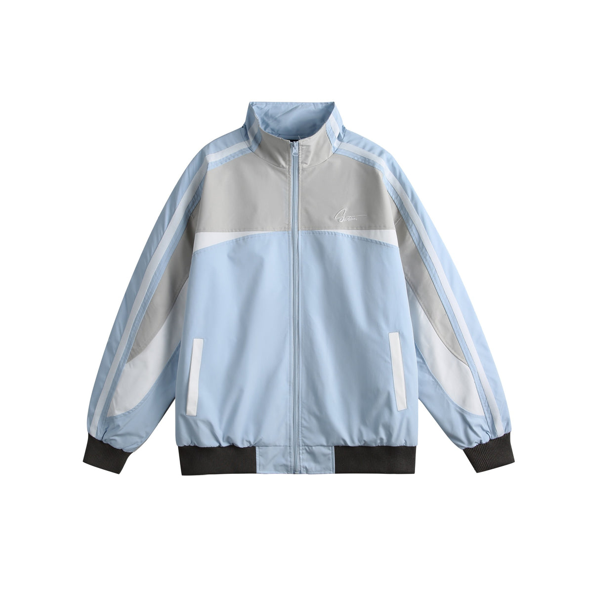 Colorblocking Jacke mit Stehkragen – Locker & Modern
