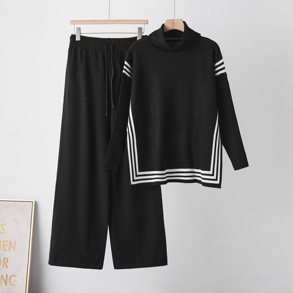 Damen Zweiteiler – Rollkragenpullover & Hose im Set