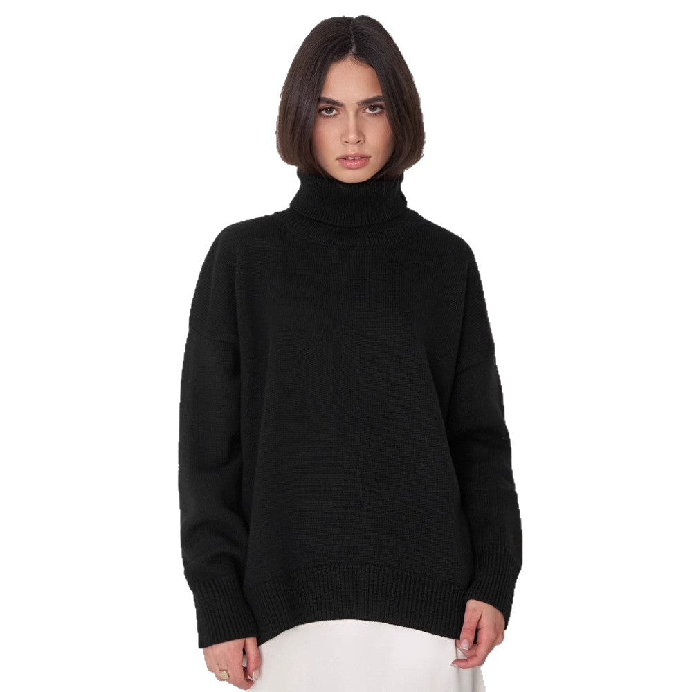 Einfarbiger Rollkragenpullover – Vielseitig & Bequem