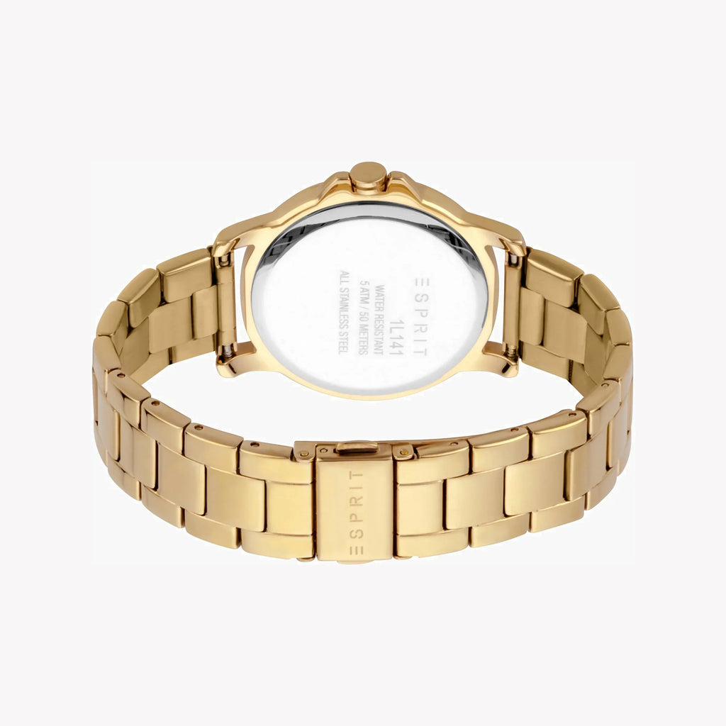 Esprit Damen-Armbanduhr | Gold Edelstahl | Champagner Zifferblatt | 36mm