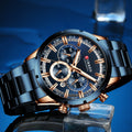 CURREN Herren Chronograph Quarzuhr – Edelstahl Sportuhren