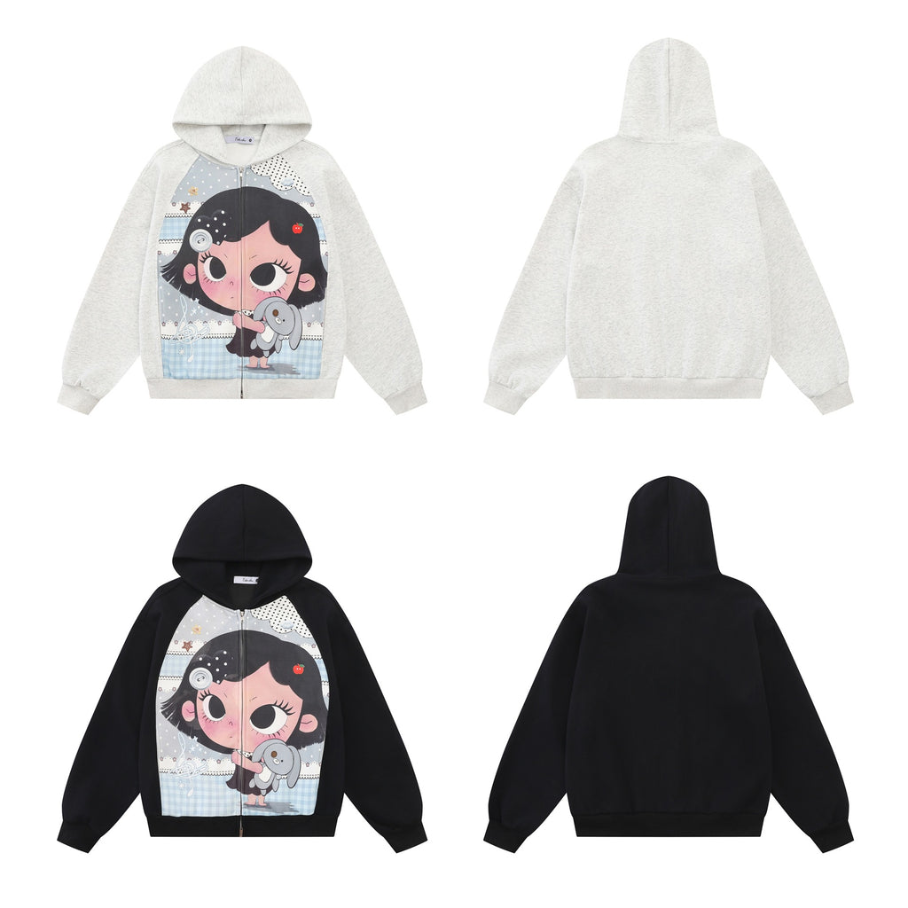 Herren Kapuzenpullover mit Stern-Collage & Seitentaschen