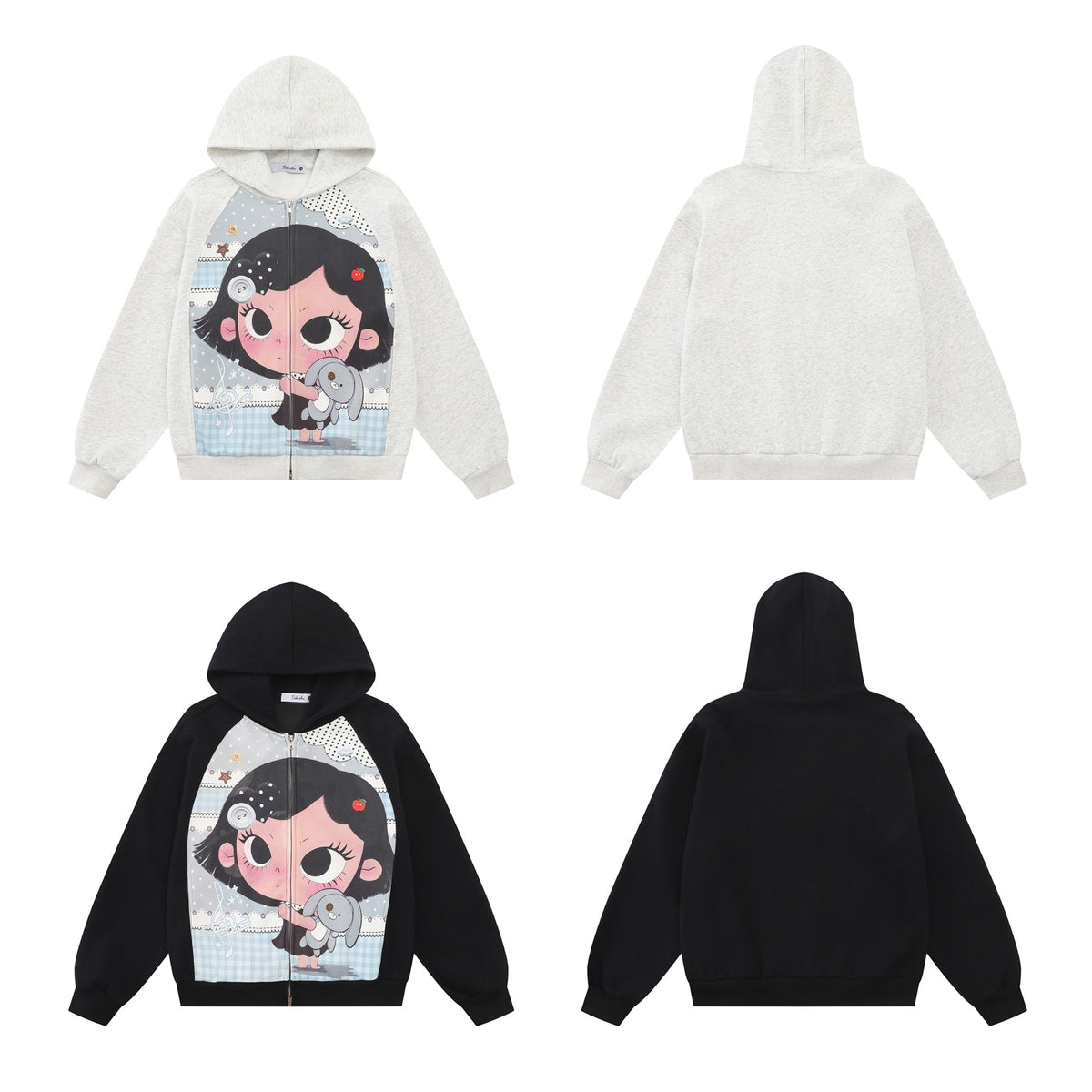 Herren Kapuzenpullover mit Stern-Collage & Seitentaschen