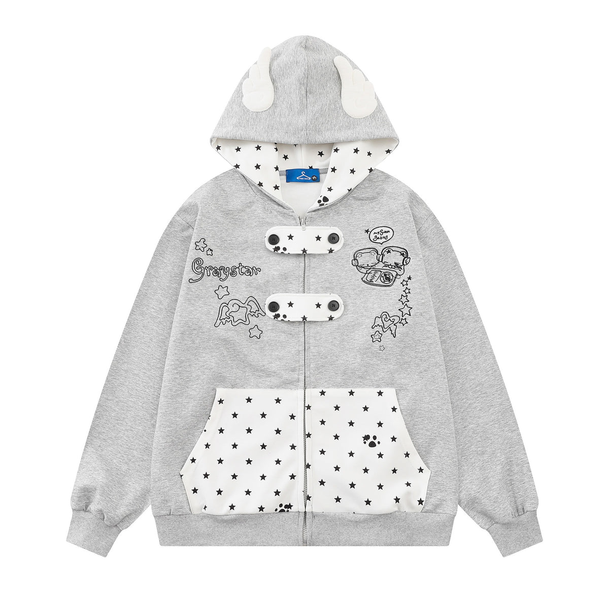 Herren Strick-Kapuzenpullover im Chinese Trend Style – Loose Fit