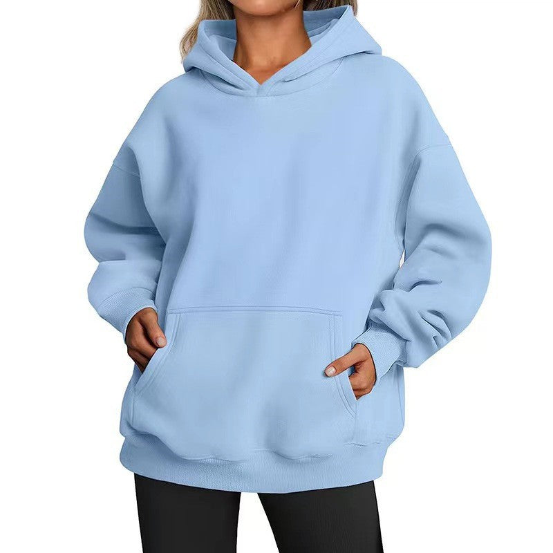Causal Fashion Hoodie for Men and Women Solid Color Sweatshirt Autumn Winter Casual Style Unisex Design