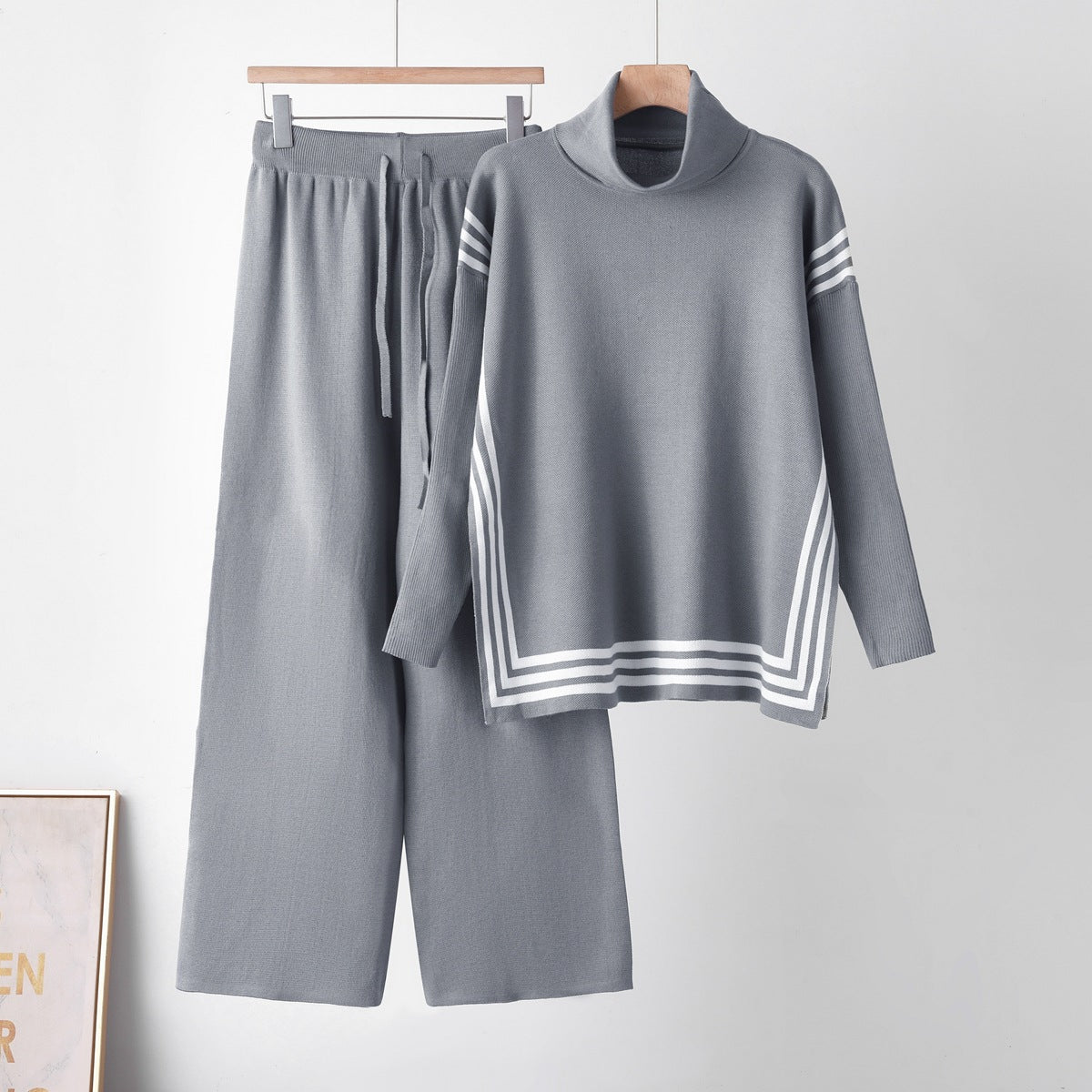 Damen Zweiteiler – Rollkragenpullover & Hose im Set