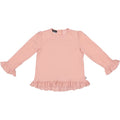 Kinder UV-Langarmshirt mit Knöpfen am Kragen – Pink (UPF 50)