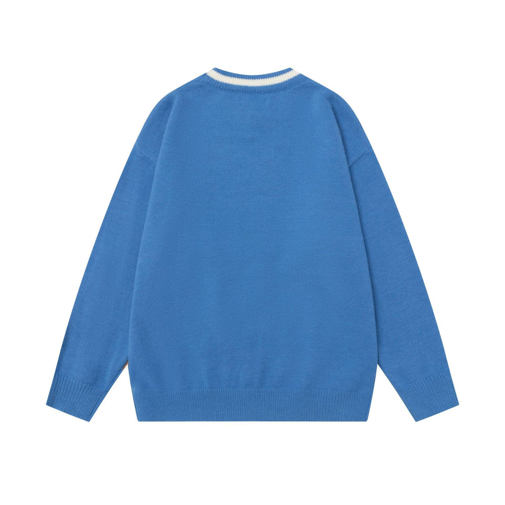 Hunde-Pullover mit Muster – Schwarz & Blau, S–XL