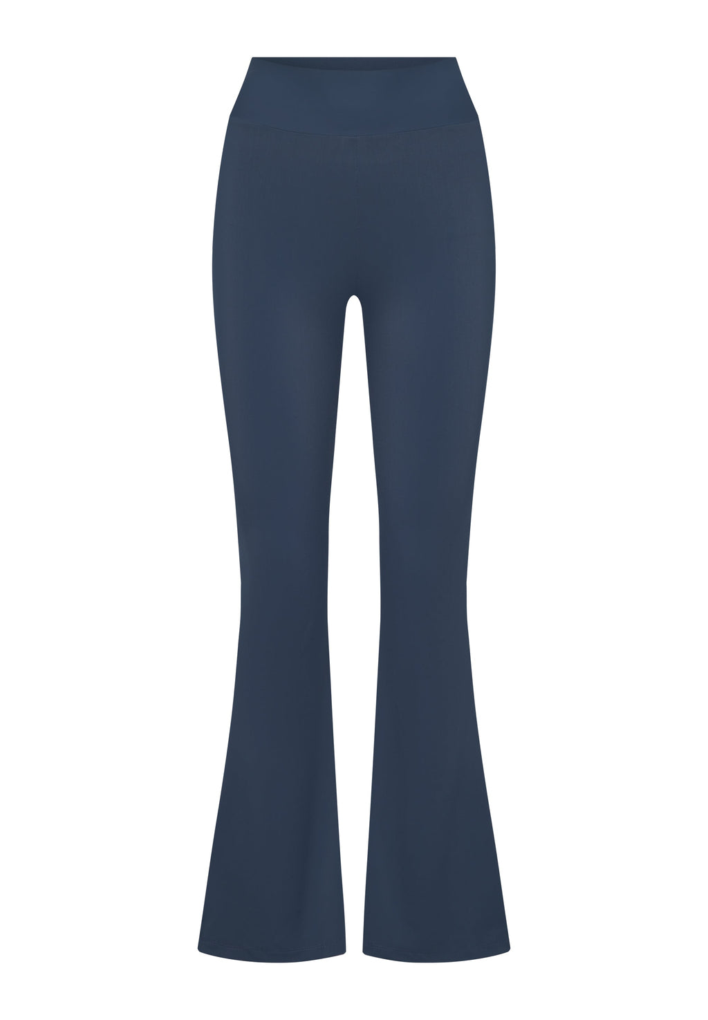 Damen UV-Flare-Leggings mit Sculpt-Effekt und Doppelbund – Midnight Blue (UPF 50)