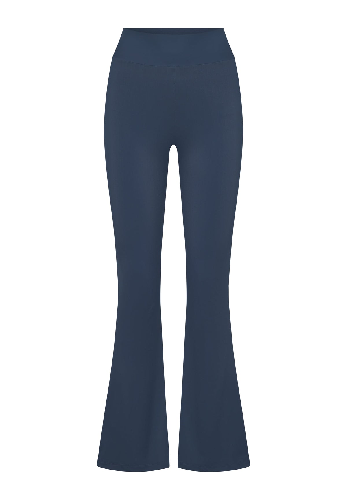 Damen UV-Flare-Leggings mit Sculpt-Effekt und Doppelbund – Midnight Blue (UPF 50)