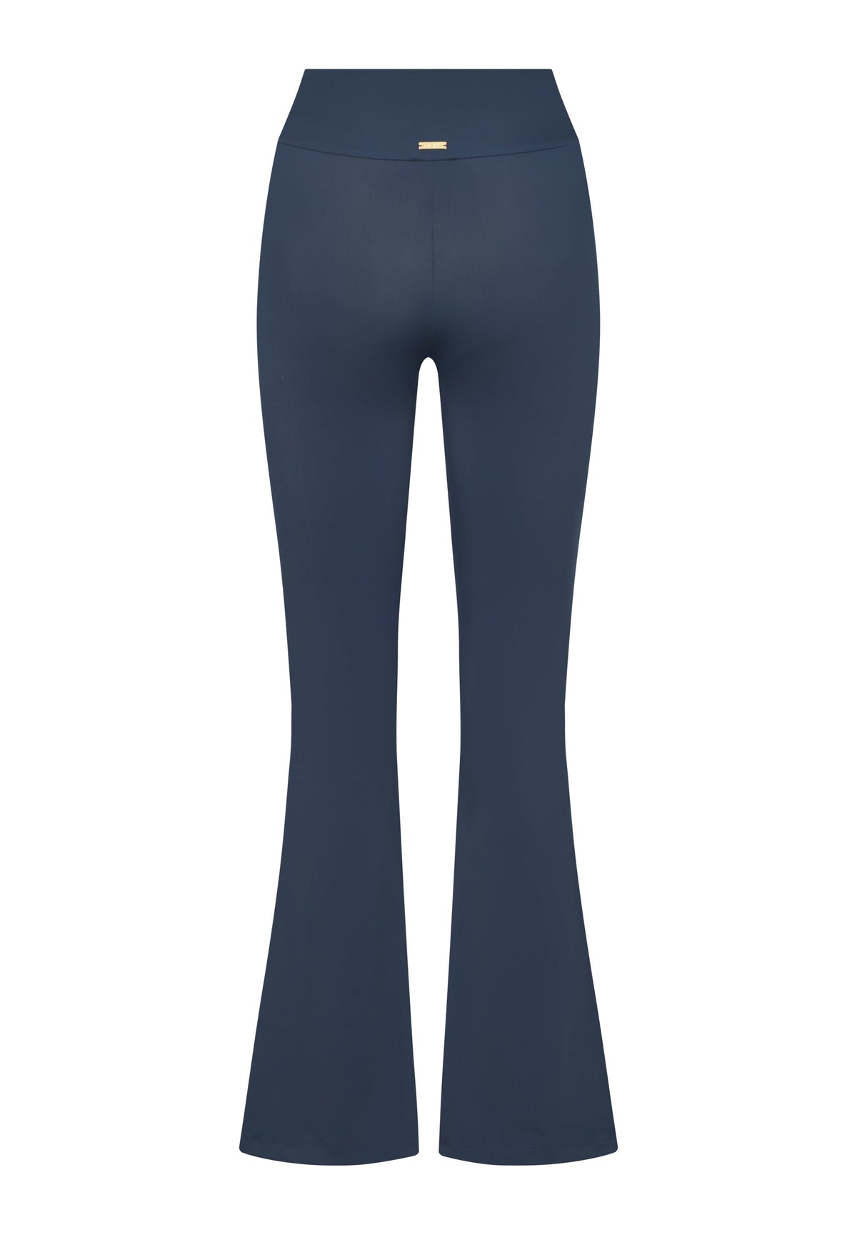 Damen UV-Flare-Leggings mit Sculpt-Effekt und Doppelbund – Midnight Blue (UPF 50)