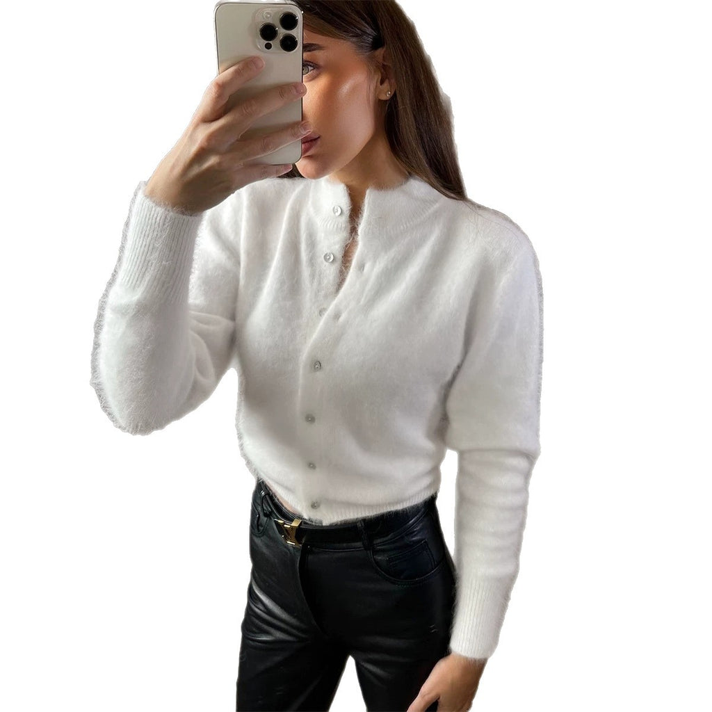 Slim-Fit Pullover Damen – Langarm Rundhals in 6 Farben