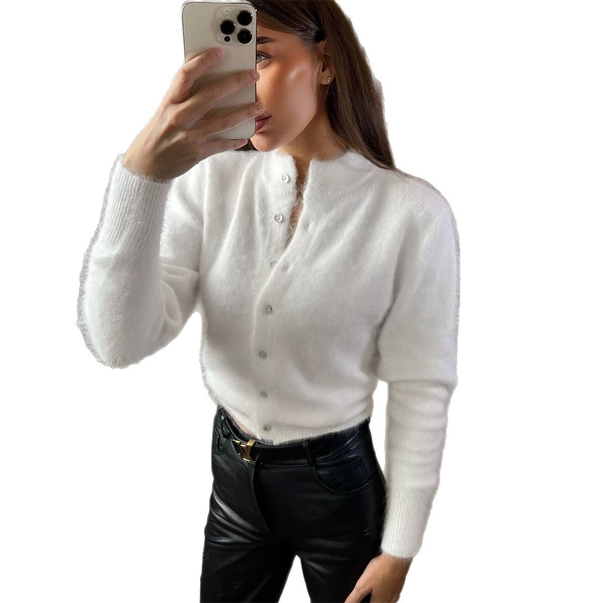 Slim-Fit Pullover Damen – Langarm Rundhals in 6 Farben