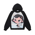Herren Kapuzenpullover mit Stern-Collage & Seitentaschen