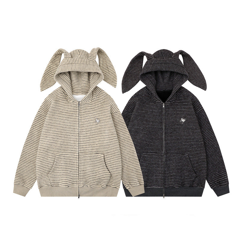 Damen Kapuzenjacke mit Känguru-Tasche – Loose Fit Cardigan mit Reissverschluss
