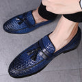 Large Size 38-48 Tassel Plaid Men New Loafers Weaving Comfortable Soft Mens Leisure Leather Shoes Fashion Sapato Masculino